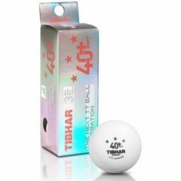 TIBHAR *** 40+ SYNTT 3 -p TABLE TENNIS BALLS WHITE