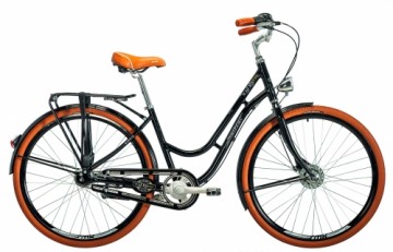 Pilsētas velosipēds Kenzel Nostalgic Prestige ar groziņu (28"/7 ātr.) melns (gab.)