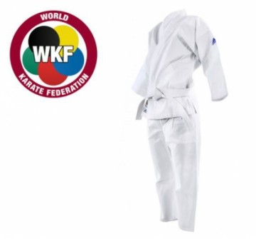 Karate kimono Adidas Kids K200E Evolution balts (X) (kompl.)