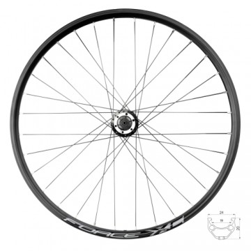 Aizmugurējais rats Force XC Disc 26” (599x19) 32H melns (gab.)