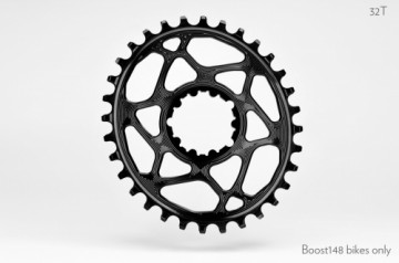 Zobrats AbsoluteBlack Oval Sram DM Boost148 (3mm offset) melns (X) (gab.)