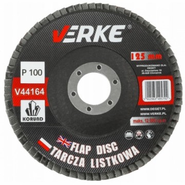 Slīpējamais disks lapiņu 125mm G100 Standard V44164 VERKE