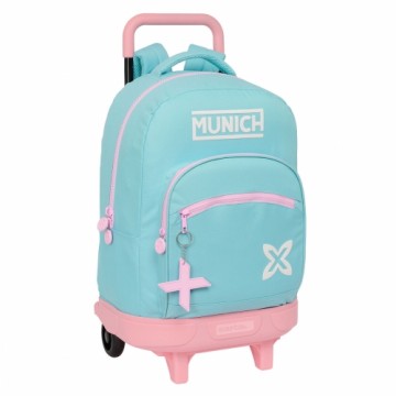 School Rucksack with Wheels Munich Heaven Sky blue 33 x 45 x 22 cm