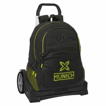 School Rucksack with Wheels Munich Beat Black 32 x 44 x 16 cm