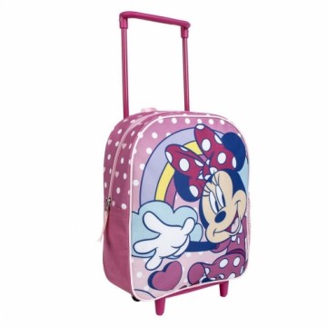 Школьный рюкзак с колесиками Minnie Mouse Розовый 25 x 28 x 10 cm