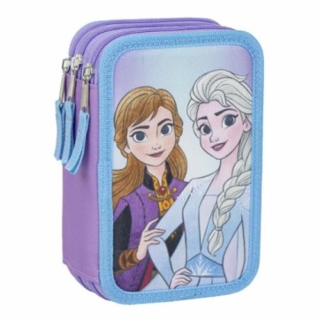 Triple Pencil Case Frozen Light Blue 12,5 x 6,5 x 19,5 cm