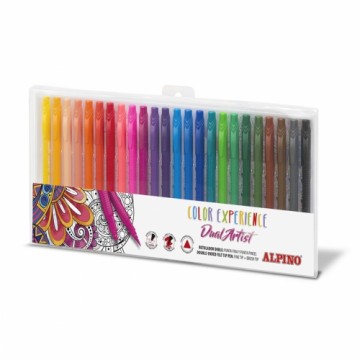 Set of Felt Tip Pens Alpino AR000187 Multicolour Double-ended 24 Pieces