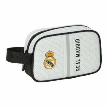 Ceļojumu Piederumu Somiņa Real Madrid C.F. Balts Pelēks Sportošana 22 x 13.5 x 8 cm