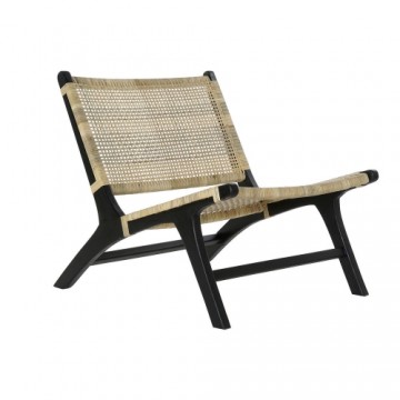 atzveltnes krēsls DKD Home Decor Melns Dabisks Koks Tīkkoks 65 x 78 x 68 cm