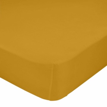 Fitted sheet HappyFriday BASIC Mustard 105 x 200 x 32 cm