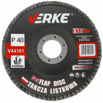 Slīpējamais disks lapiņu 125mm G40 Standard V44161 VERKE