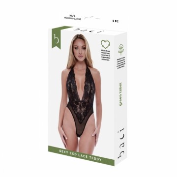 Apakšveļas Komplekts Baci Lingerie Eco Lace Teddy Melns (S/M)