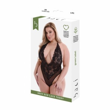 Набор нижнего белья Baci Lingerie Eco Lace Teddy Чёрный (Queen)