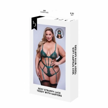 Набор нижнего белья Baci Lingerie Lace Teddy Зеленый (Queen)