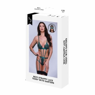 Apakšveļas Komplekts Baci Lingerie Lace Teddy Zaļš (M/L)