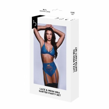 Набор нижнего белья Baci Lingerie Garter & Panty Синий (S/M)