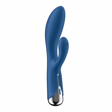 Divkārši Stimulējošs Vibrators Satisfyer Spinning Rabbit 1 Zils