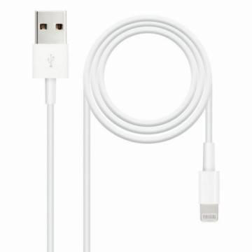 Lightning Kabelis NANOCABLE CABLE LIGHTNING IPHONE A USB 2.0, IPHONE LIGHTNING-USB A/M, 2.0 M (1 m)