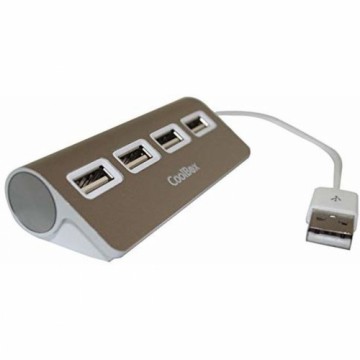 USB-разветвитель CoolBox COO-HU4ALU2 Серебристый