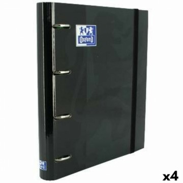 Gredzenveida stiprinājums Oxford EuropeanBinder Melns A4+ (4 gb.)