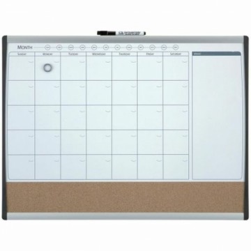 Monthly planner Nobo 1903813 Black Silver 58,5 x 43 cm