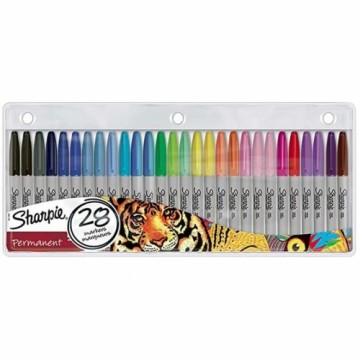 Set of Felt Tip Pens Sharpie 2061129 1.0-1.9mm Permanent Multicolour 28 Pieces (28 Pieces)