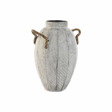 Vase Home ESPRIT White Metal Rope 20 x 20 x 33 cm