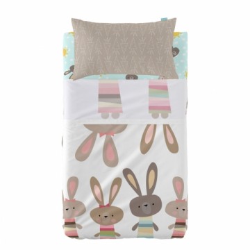 Мешок Nordic без наполнения HappyFriday Moshi Moshi Rabbit family Разноцветный Детская кроватка 2 Предметы
