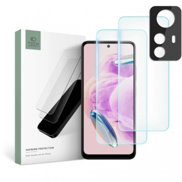 Tech-Protect Supreme Set for Xiaomi Redmi Note 12S 2x Tempered Glass for Display | Tempered Glass for Camera