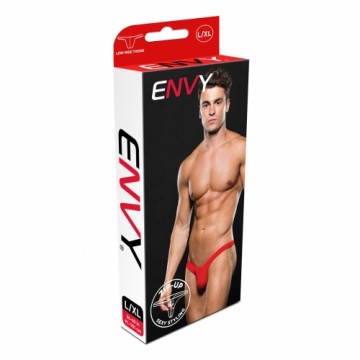 Thong Lowrise Envy Zip Red S/M