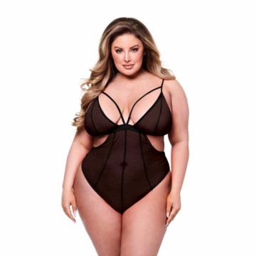 Leotard Baci Lingerie Crotchless Black