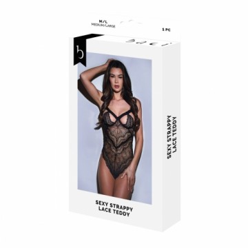 Bodijs Baci Lingerie Sexy Strappy Lace Melns S/M