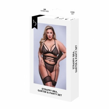 Apakšveļas Komplekts Baci Lingerie Melns 3 Daudzums