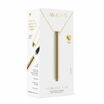 Bullet Vibrator Le Wand Necklace Pendant Golden