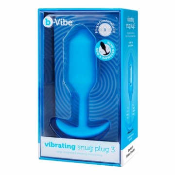 Анальный пробка B-Vibe Vibrating Snug 3 Синий (3,7 x 13,8 x 1 cm)