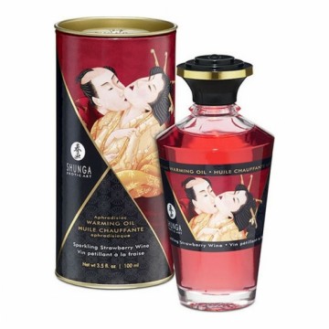 Eļļa Hot Oil ar Zemenēm Shunga SHU127-SPARKLING STRAWBERRY WINE Zemenes