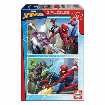 Puzle un domino komplekts Spiderman Educa 18099 (2 x 48 pcs)