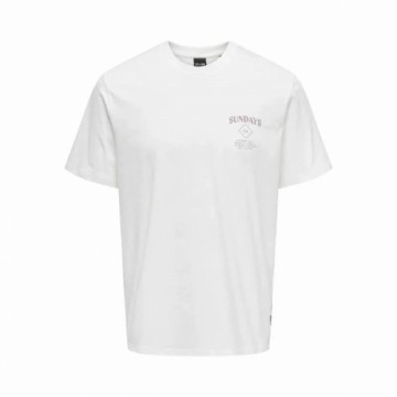 Men’s Short Sleeve T-Shirt Only & Sons Onskye Reg White