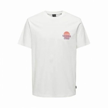 Men’s Short Sleeve T-Shirt Only & Sons Onskye Reg White