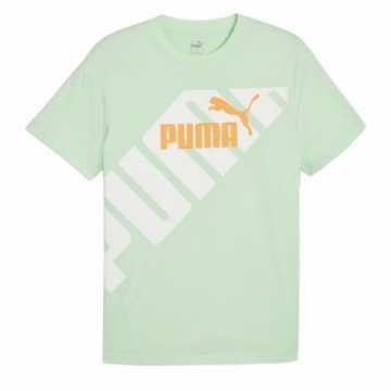 Vīriešu Krekls ar Īsām Piedurknēm Puma POWER Graphic  Ciānkrāsa