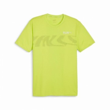 Men’s Short Sleeve T-Shirt Puma RUN FAVORITE S GRA Light Green