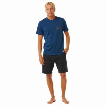 Men’s Short Sleeve T-Shirt Rip Curl Stapler  Blue