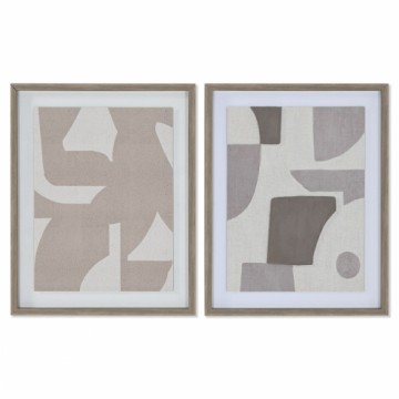 Полотно Home ESPRIT Бежевый Серый Абстракция современный 40 x 3 x 50 cm (2 штук)