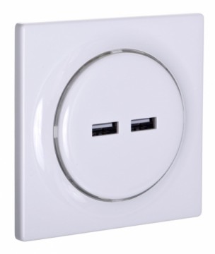 Fibaro Walli N socket-outlet 2x USB White