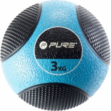 Pure2Improve   Medicine Ball, 3 kg Black/Blue, Rubber