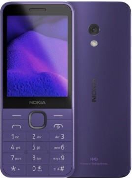 Nokia   235 4G (2024) | Purple | 2.8 " | 128 MB | 64 MB | Dual SIM | Bluetooth | 5.0 | USB version USB Type-C | Main camera 2 MP | 1450 mAh