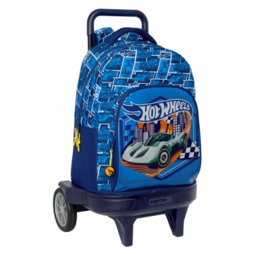 Школьный рюкзак с колесиками Hot Wheels Sonny Тёмно Синий 33 x 45 x 22 cm