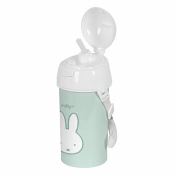 Bottle with Lid and Straw Miffy Mint PVC 500 ml