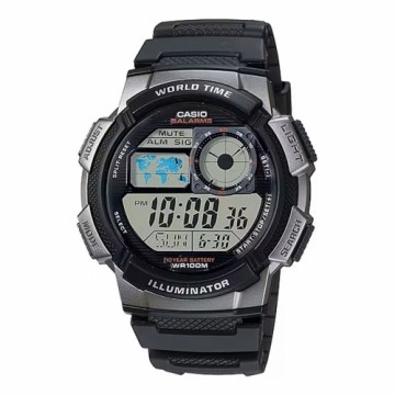 Vīriešu Pulkstenis Casio WORLD TIME ILLUMINATOR Melns (Ø 43 mm)