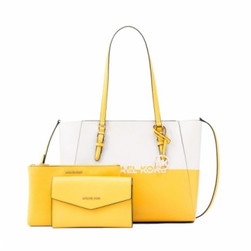 Sieviešu Rokassoma Michael Kors CHARLOTE Dzeltens 27 x 34 x 11 cm